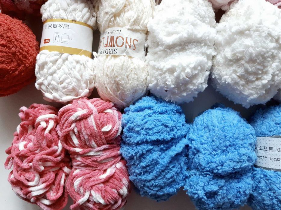 Włóczka Pluszowa Zestaw Kilogram Plusz Himalaya