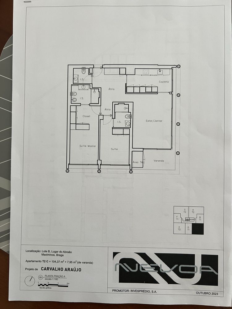 Apartamento T2  NOVO - Quinta das Portas II - Braga