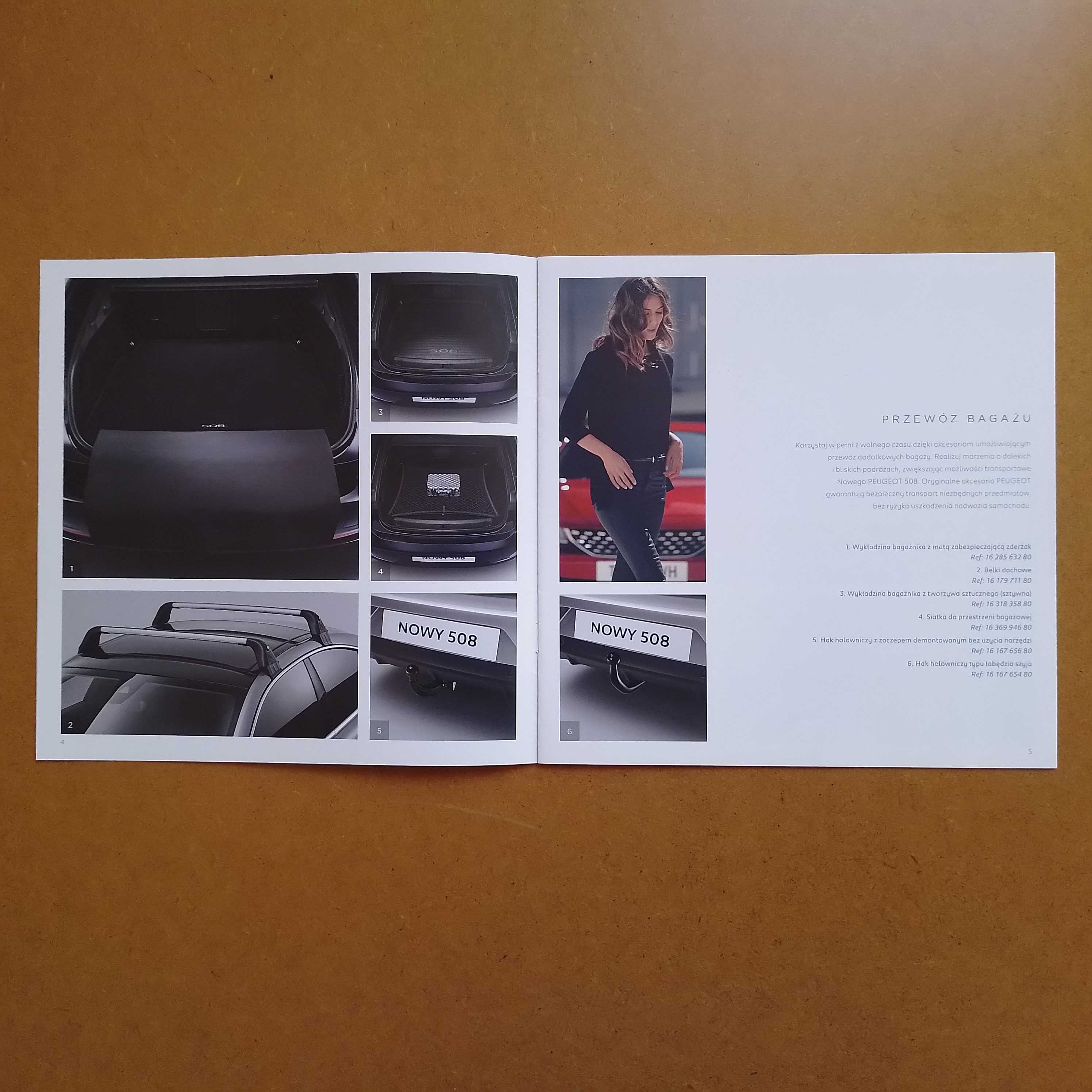 Prospekt, folder, broszura, katalog akcesoria Peugeot 508