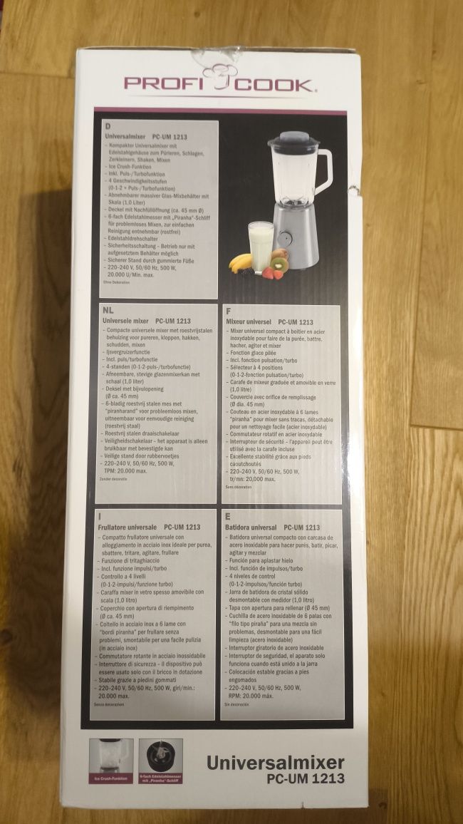 Blender kielichowy ProfiCook PC-UM 1213.