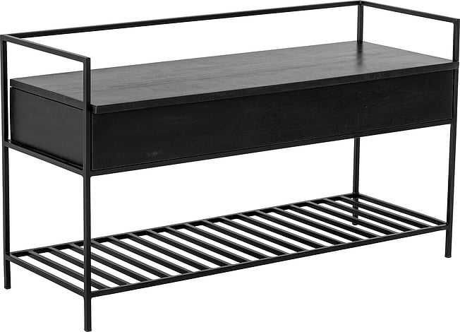 Ławka z drewna mango Abelone ze schowkiem 102x40x58cm Bloomingville