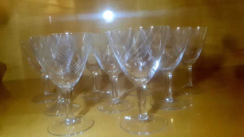 Kieliszki kryształowe z prl. Vintage, retro, szklo, krysztal