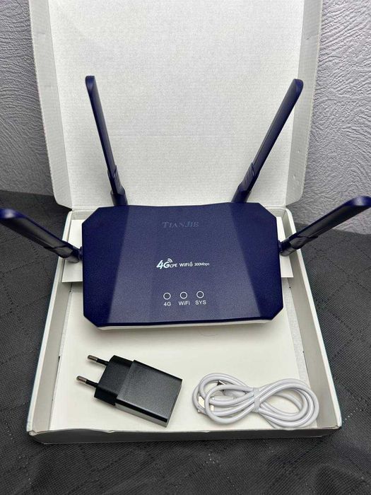 Роутер маршрутизатор 4G LTE Tianjie під сім карту гарний прийом wifi 6
