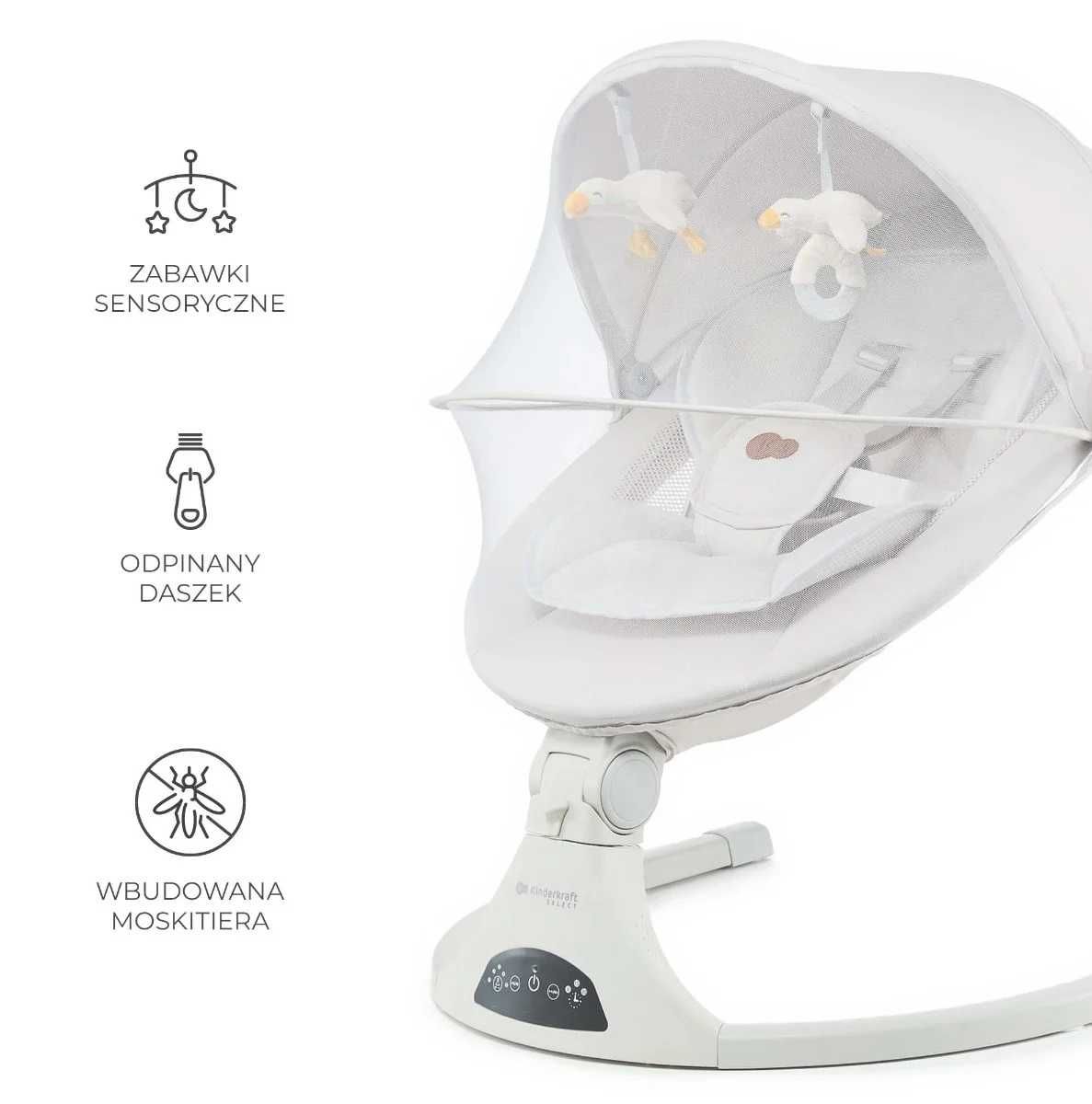 Kinderkraft Tulsy Beige Bujaczek Huśtawka Leżaczek Elektroniczny *NOWE