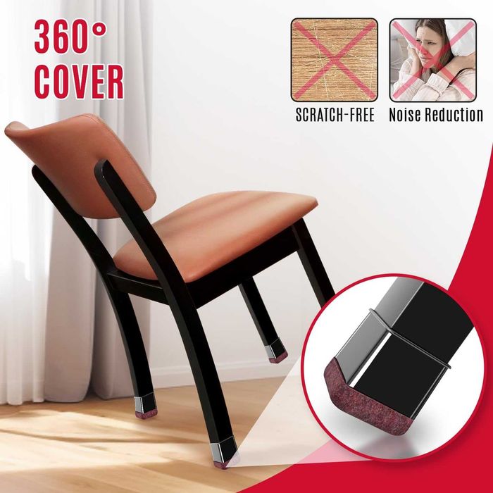 OCONDA Ochraniacze na nogi krzeseł Silikonowe 24 szt Roz.M-20-25.9mm