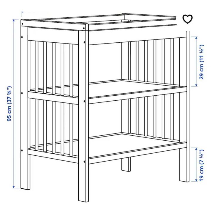 Berço + trocador ikea