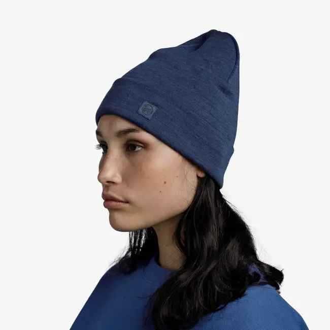 Buff Merino Heavyweight Beanie (Solid Night Blue) czapka