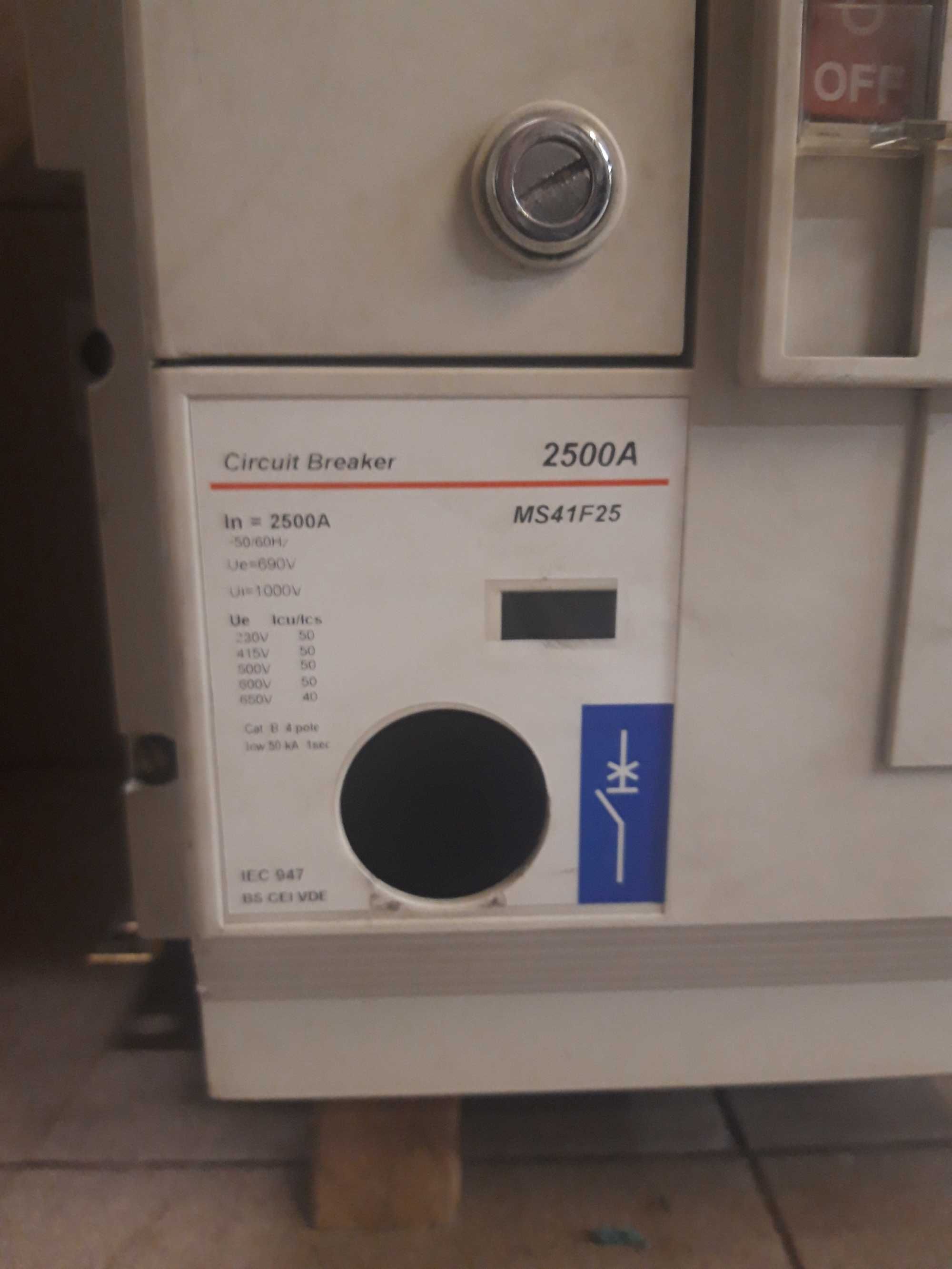 Wyłącznik mocy APENA M-PACT MS41F25, In = 2500A