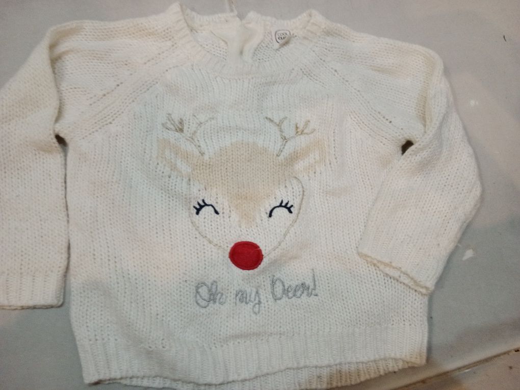 Sweter z reniferem świąteczny 86-92, cool club