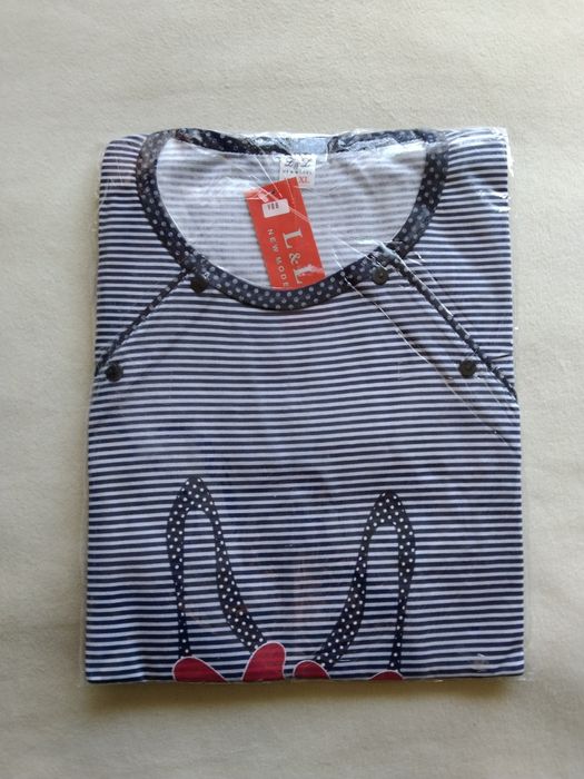 Koszula XL ciążowa nocna piżama damska do porodu karmienia odpinana ro