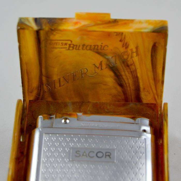 Isqueiro Vintage em metal com caixa Silvermatch - Sacor