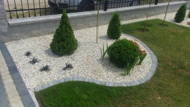 Biała marianna kamień naturalny biały grys do ogrodu dostawa głaz