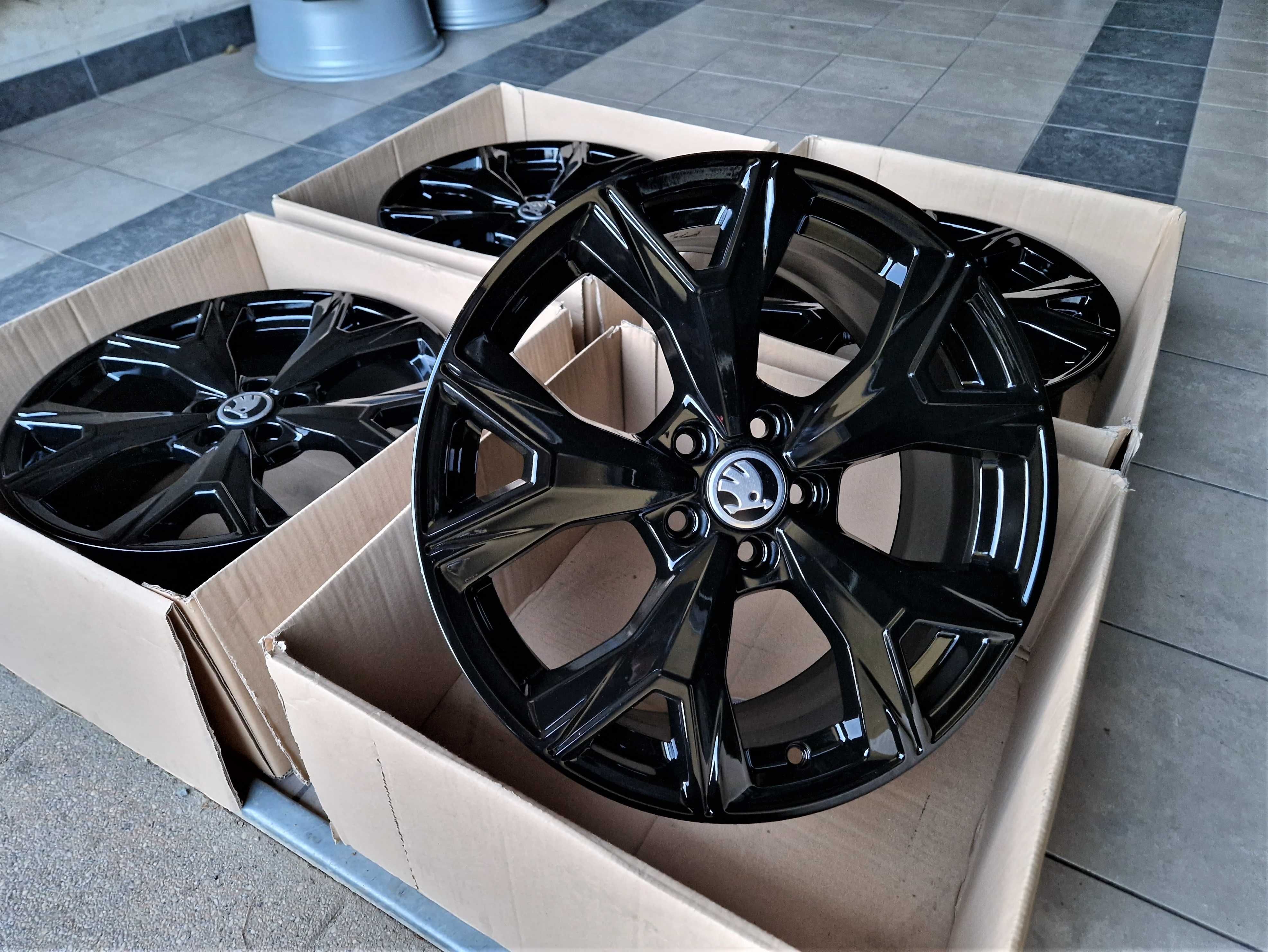 Alufelgi 17 5x100 Skoda Kamiq Scala Rapid Fabia Octavia Czarne ! 304#