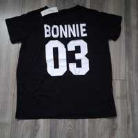 Czarna koszulka, t-shirt S Bonnie