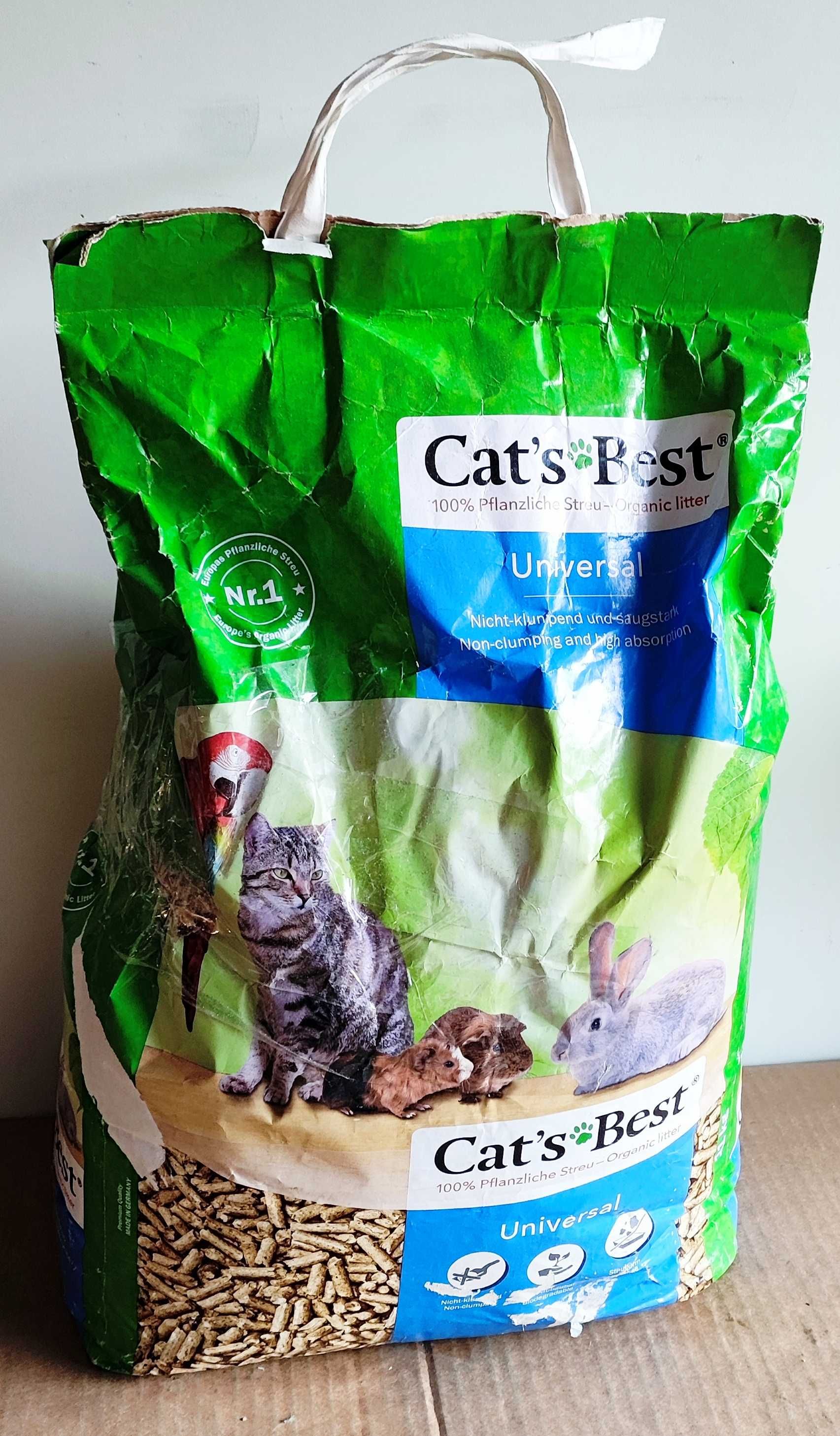 CATs BEST UNIVERSAL 20L ŻWIREK DLA KOTA Granulat do klatek mały ubytek