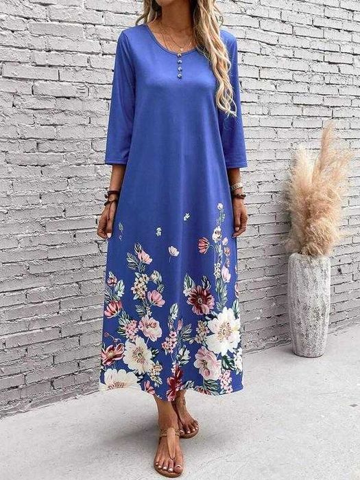 Довга сукня жіноча вишиванка 52 розмір нова