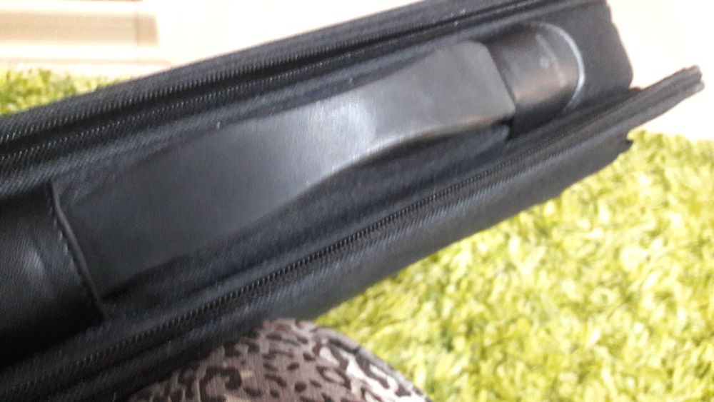 Czarna masywna torba na laptopa i dokumenty Samsonite 44x33x14