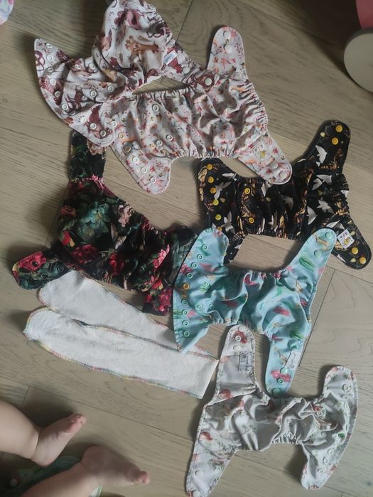 12 pieluch pieluszki wielorazowe NB i MOS wielopielo różne marki