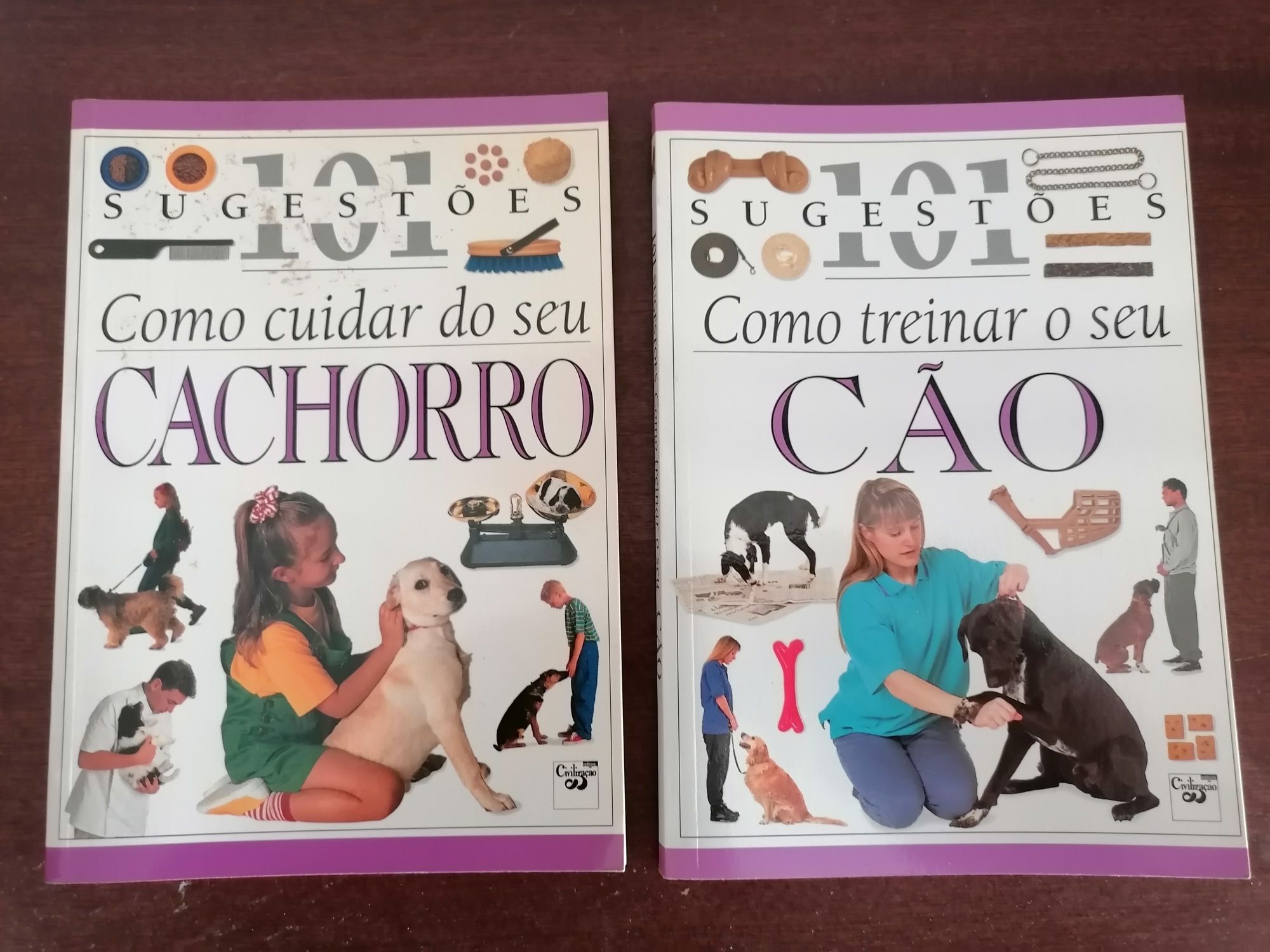 Livros "Como Cuidar do Seu Cachorro" e "Como Treinar o Seu Cão"