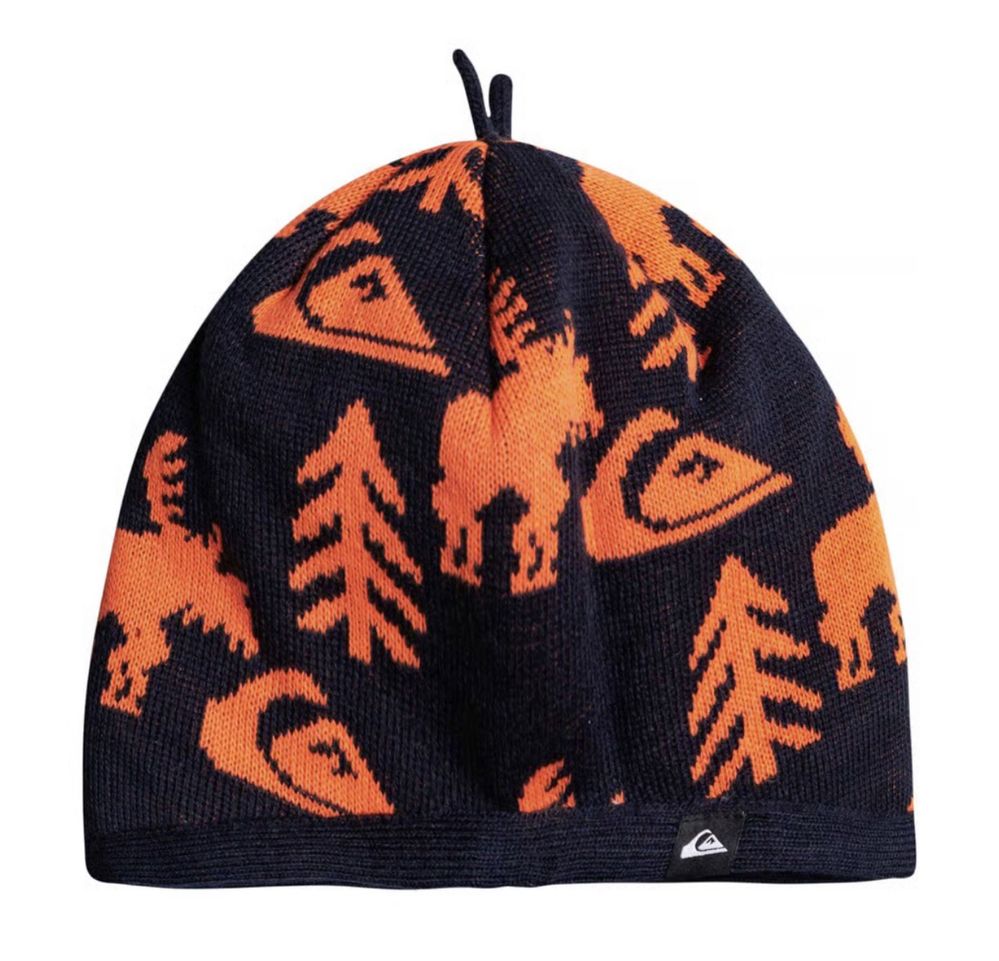 Pomarańczowo-czarna czapka dziecięca Quiksilver Cookie