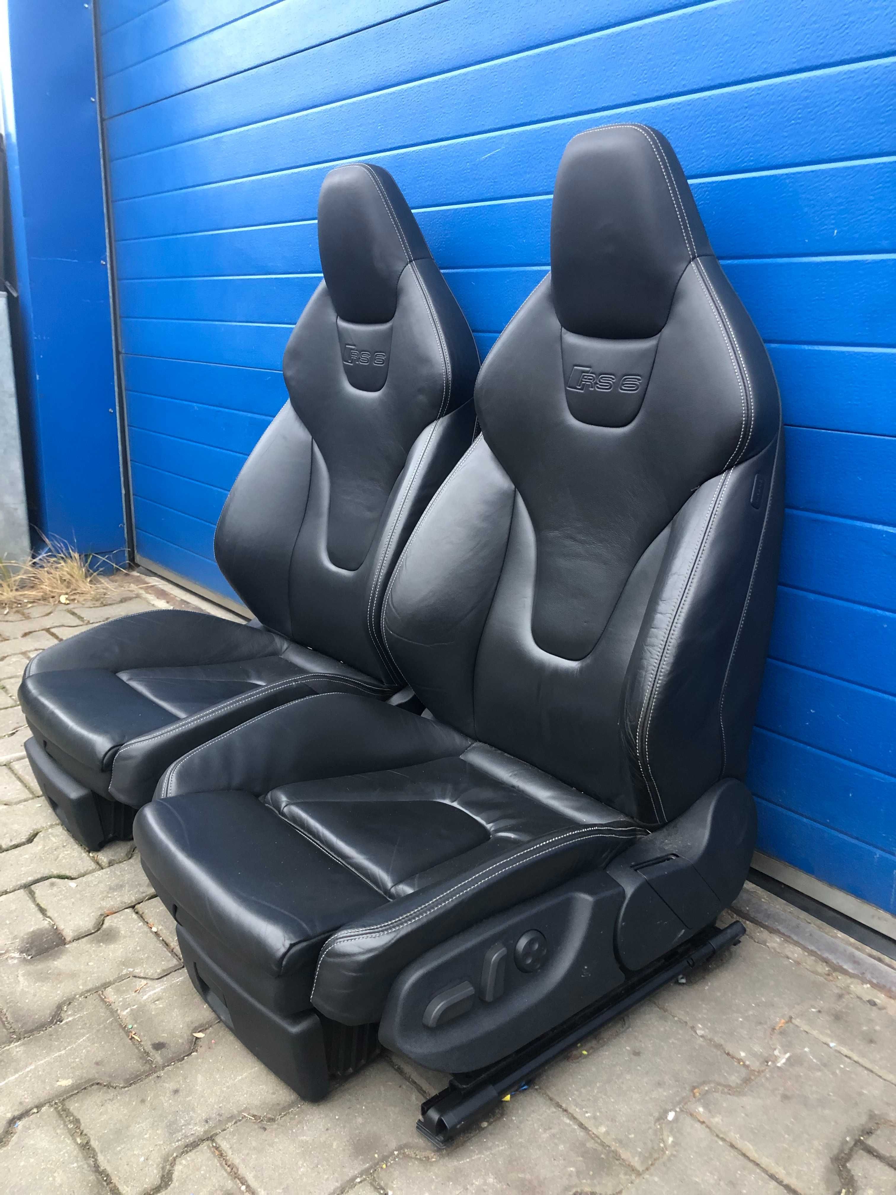 Fotele Wnetrze Skora RECARO AUDI A6 S6 RS6 C6 PAMIEC