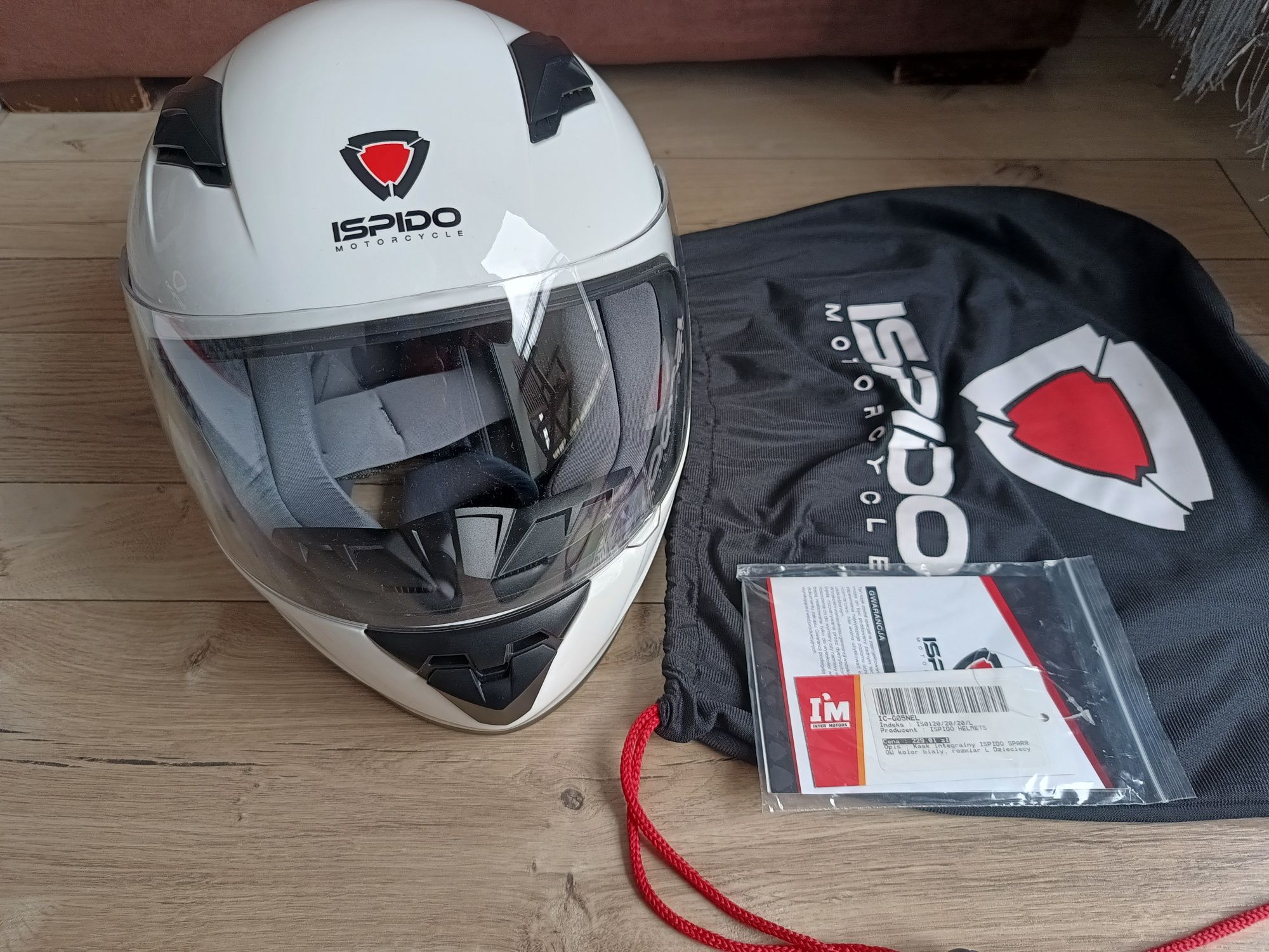 Kask motocyklowy dziecięcy Ispido L jak Nowy