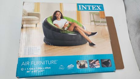 INTEX Air Furniture Fotel Dmuchany Pufa Materac Jednoosobowy (H401)