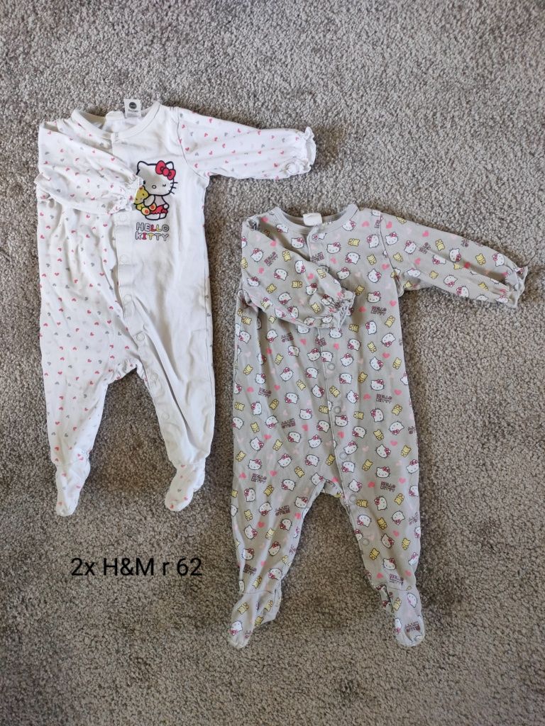 Zestaw śpiochy, pajacyki H&M 62