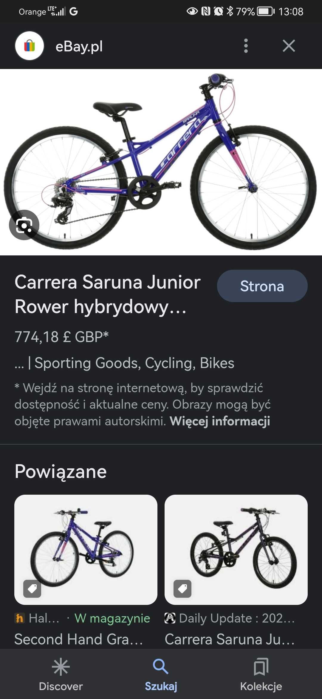 Rower Carrera  Saruna jak nowy koła 24"