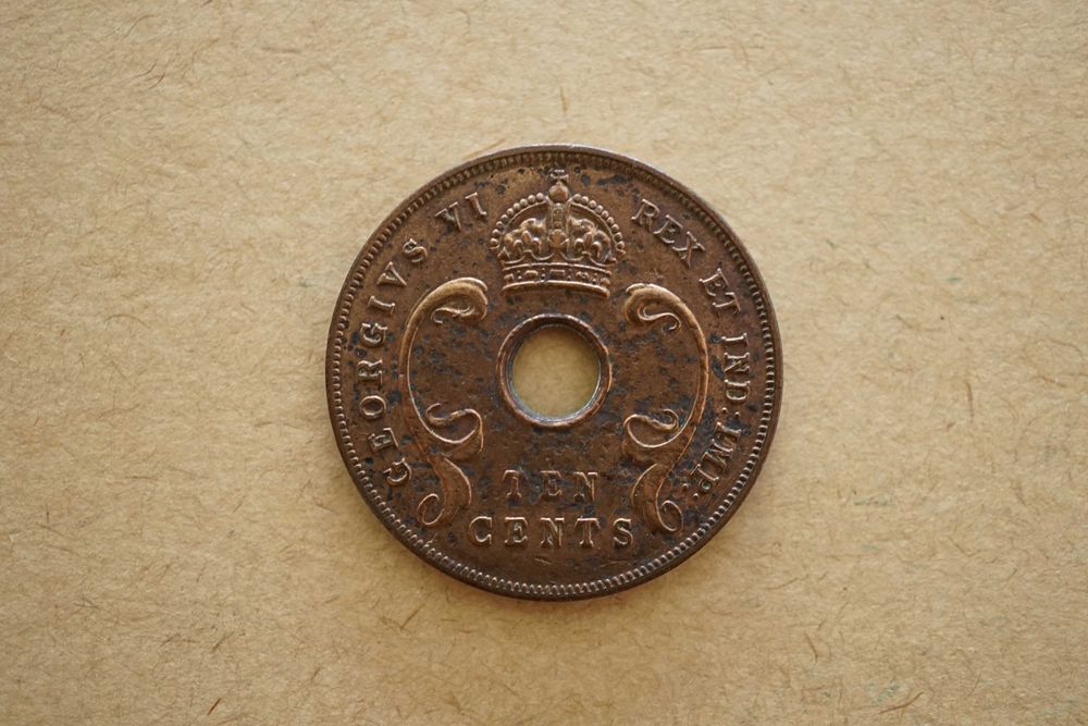 Lote 4 Moedas da África Oriental - George VI