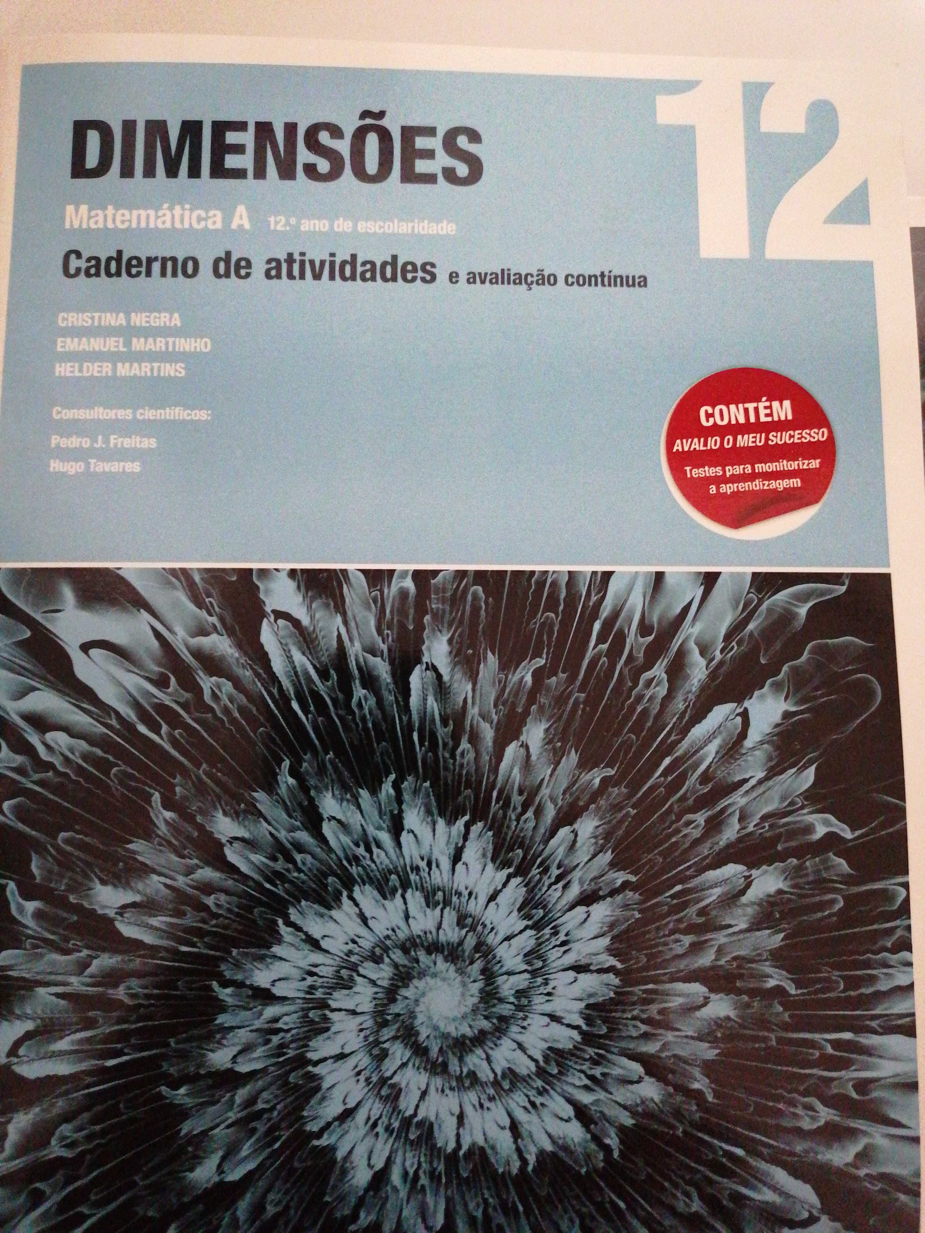 Manual Matemática A +C. A. 12.ano Dimensões Novo