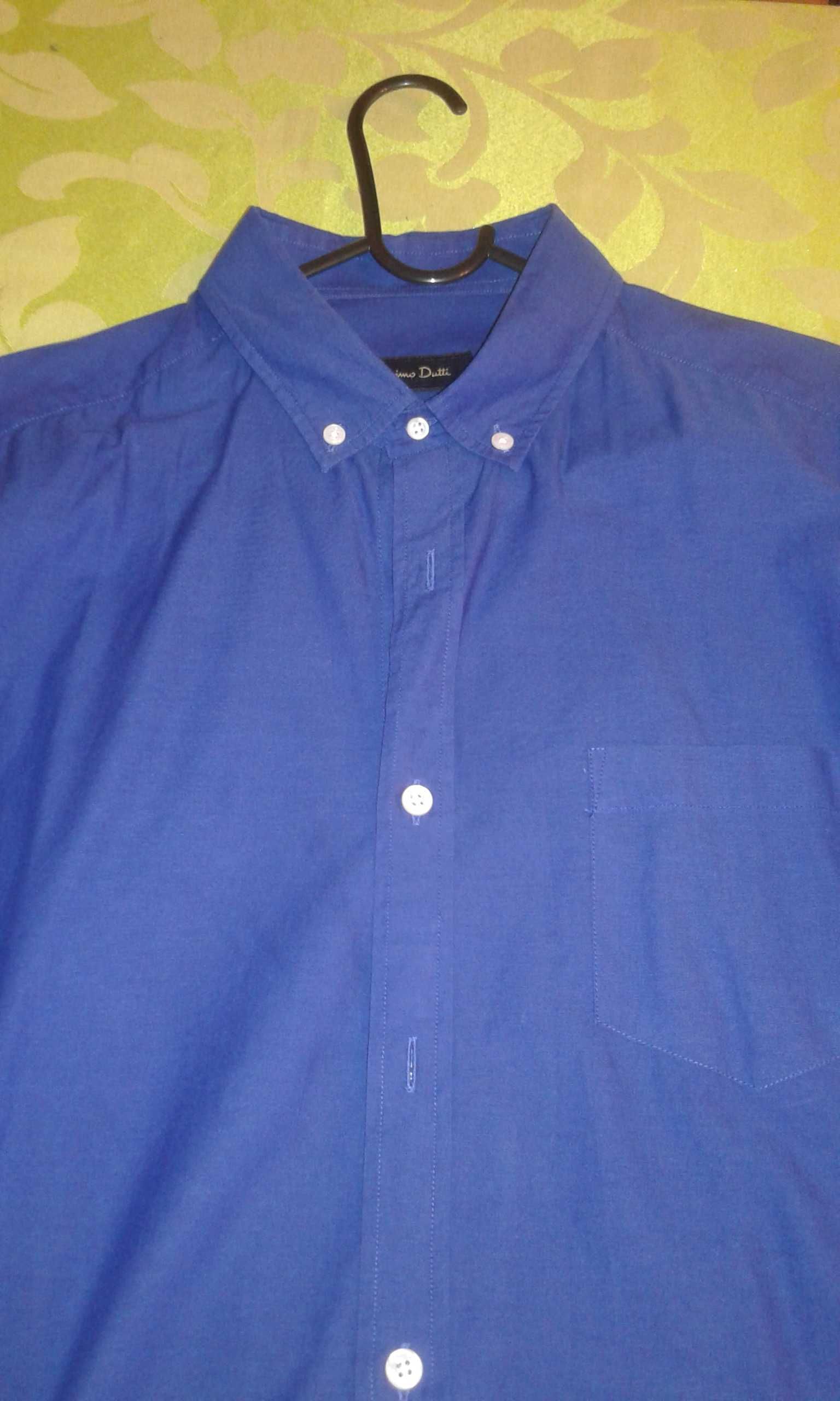 Camisa Massimo Dutti - Azul - corte slim - tam. L - c/ nova