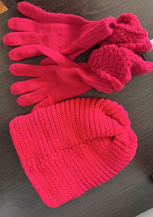 ZestawgGruba czapka zimowa+ rękawiczki