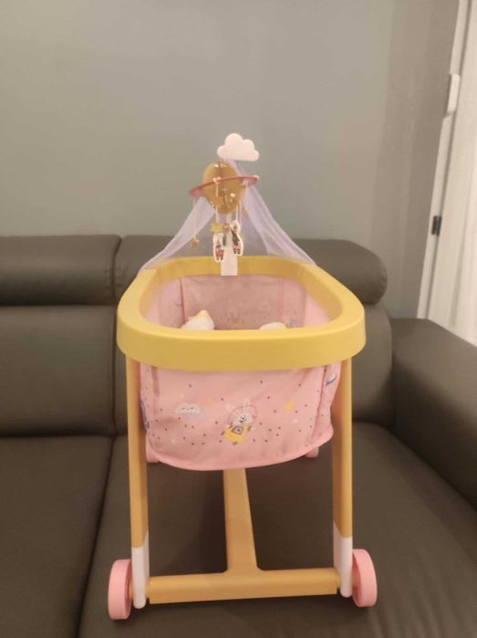 Kołyska na kółkach baby born dla lalek