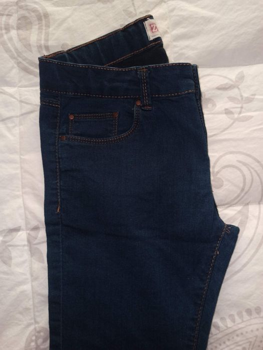 Calças skinny ganga( fina)escura NOVAS 11/12 anos