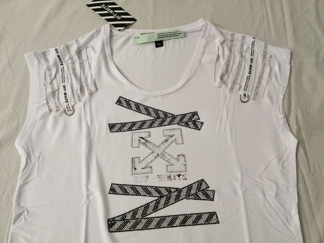 NOWA damska koszulka Off-White t-shirt Off White top