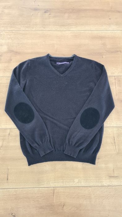 Sweter męski. 100% Kaszmir. Czarny. Rozmiar L / XL