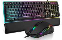 Klawiatura+mysz mechaniczna K10 RedThunder przewodowa7200dpi