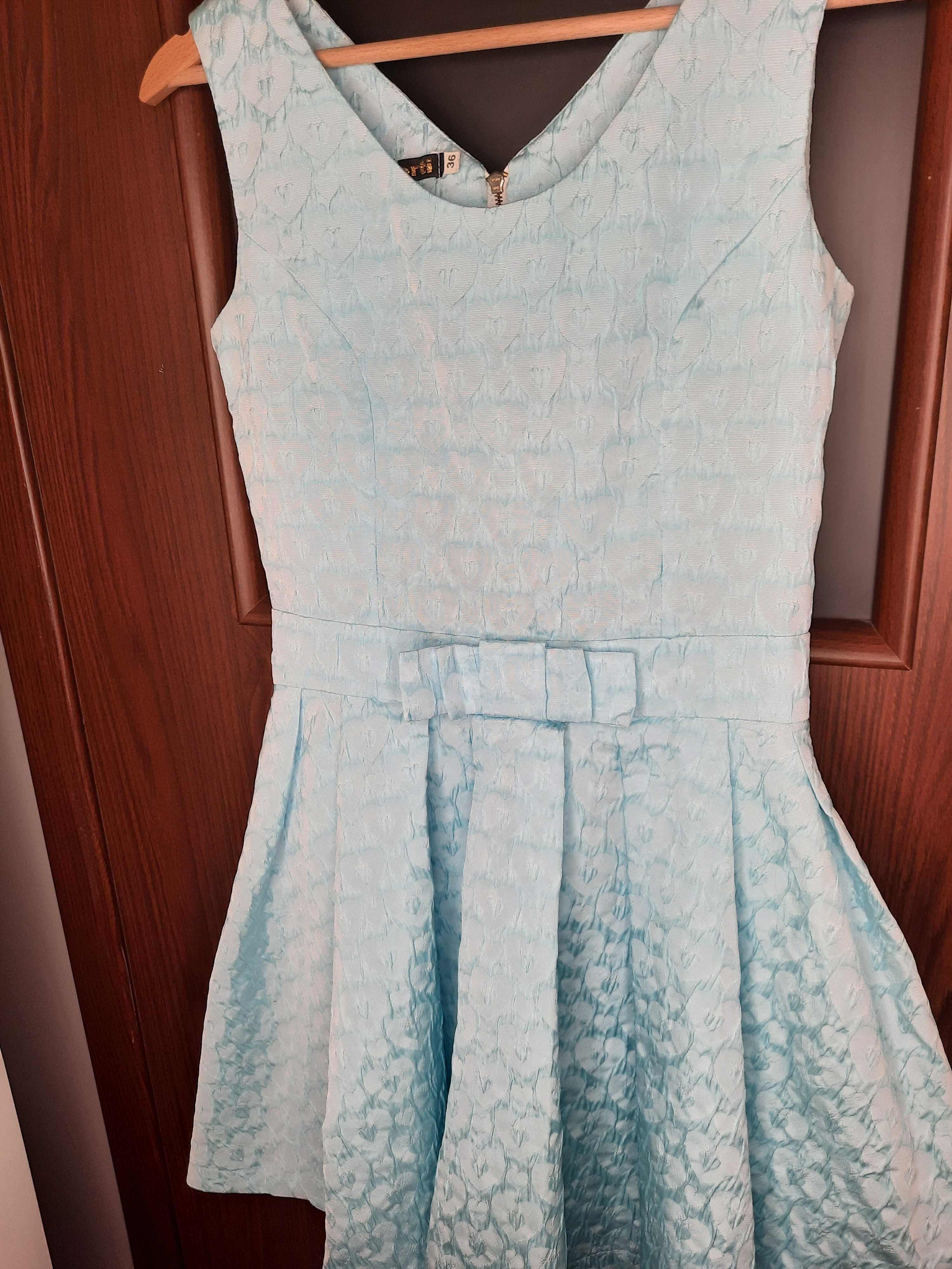 Błękitna sukienka rozmiar S