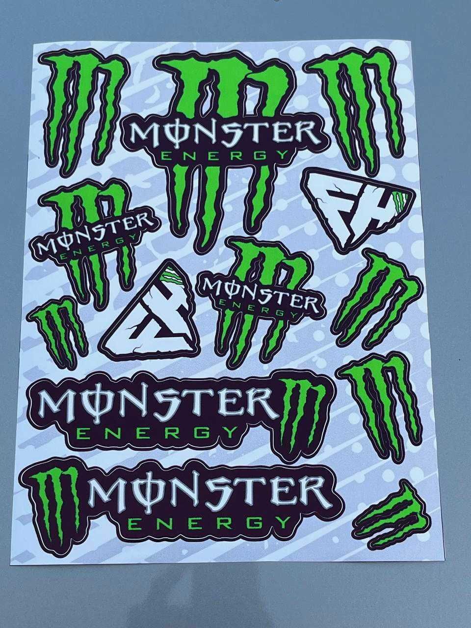 MONSTER ENERGY вінілові наклейки на Мото пластик