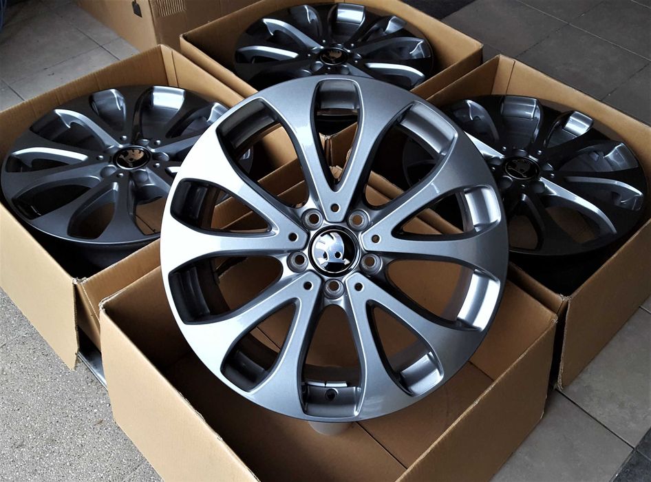 Alufelgi 18 5x112 Skoda Octavia Kodiaq Superb Karoq Grafitowe ! 244#