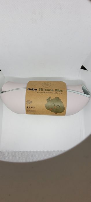 Keababies 2-Pak Silikonowych Śliniaczków Dla Niemowląt Z Tacką