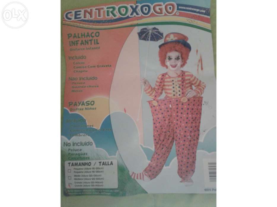 Fato Carnaval Palhaço Alegre Infantil