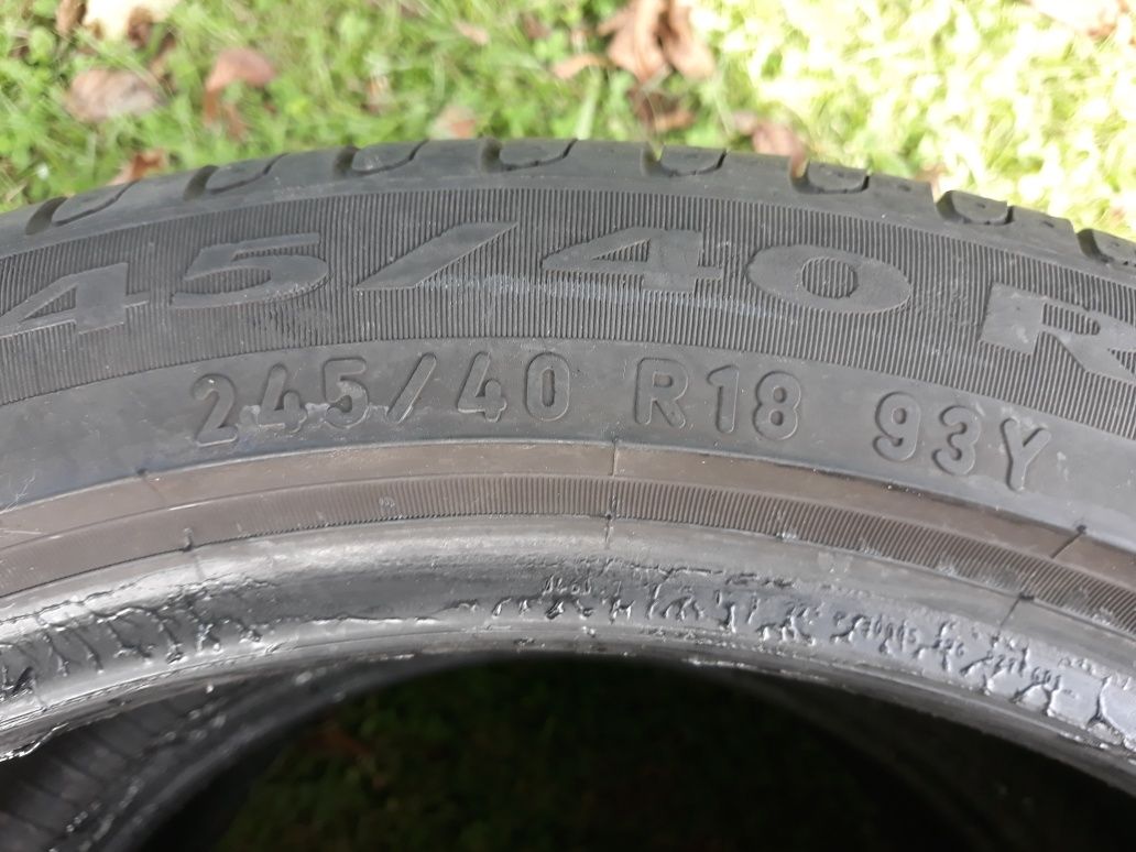 1 szt opona letnia 245/40r18 PIRELLI 2017r 6mm