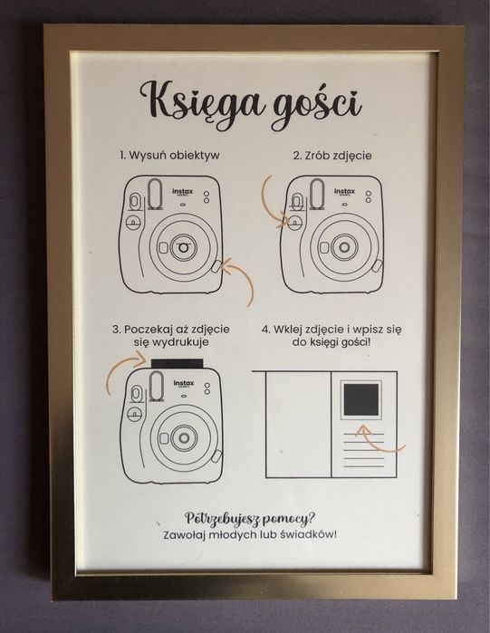 Instrukcja Instax Mini wraz z ramką- ślub