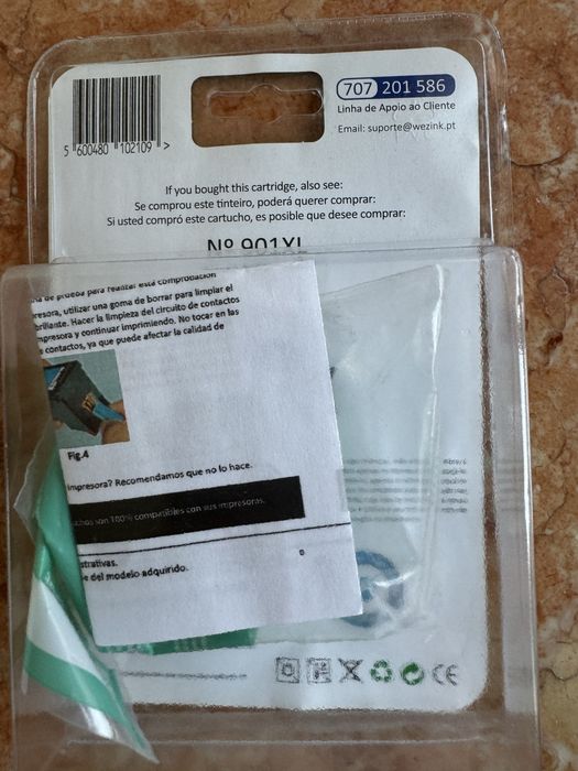 Cartuxo preto impressora HP 901XL, reciclado