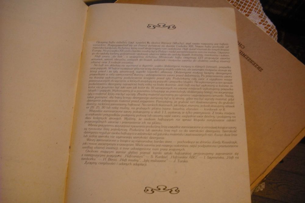 Książka Haft Richelieu  H Kowalczyk, Alicja Wrutniak wyd 1988 Pomorze