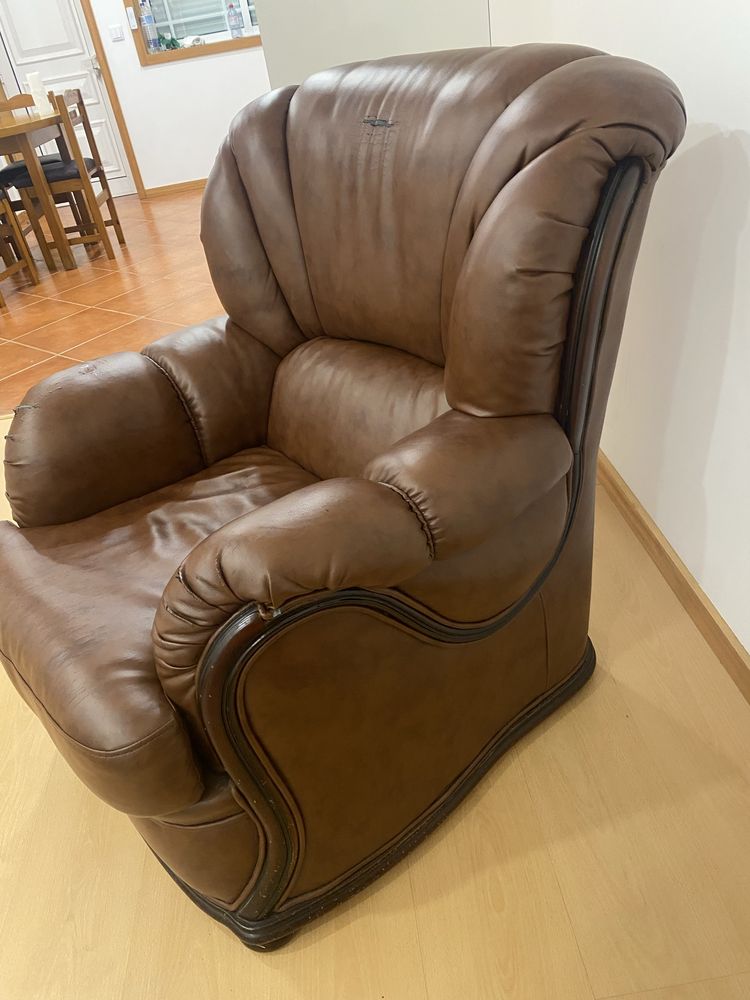 Poltrona de couro