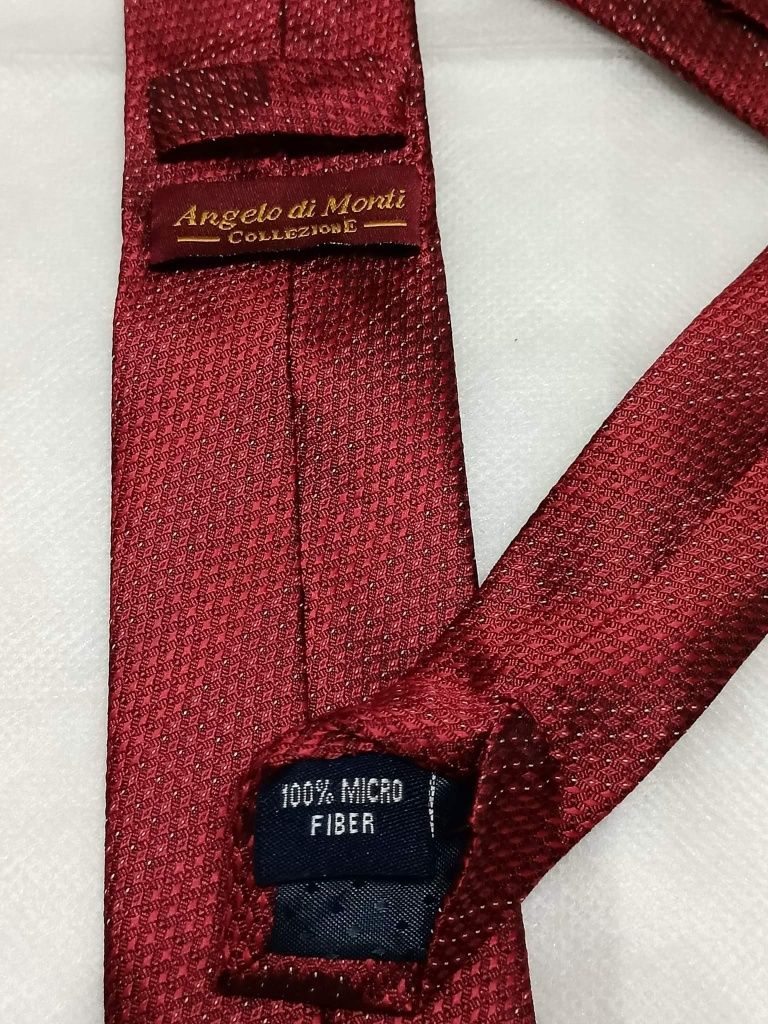 Męski czerwony Krawat materiał Mikrofibra