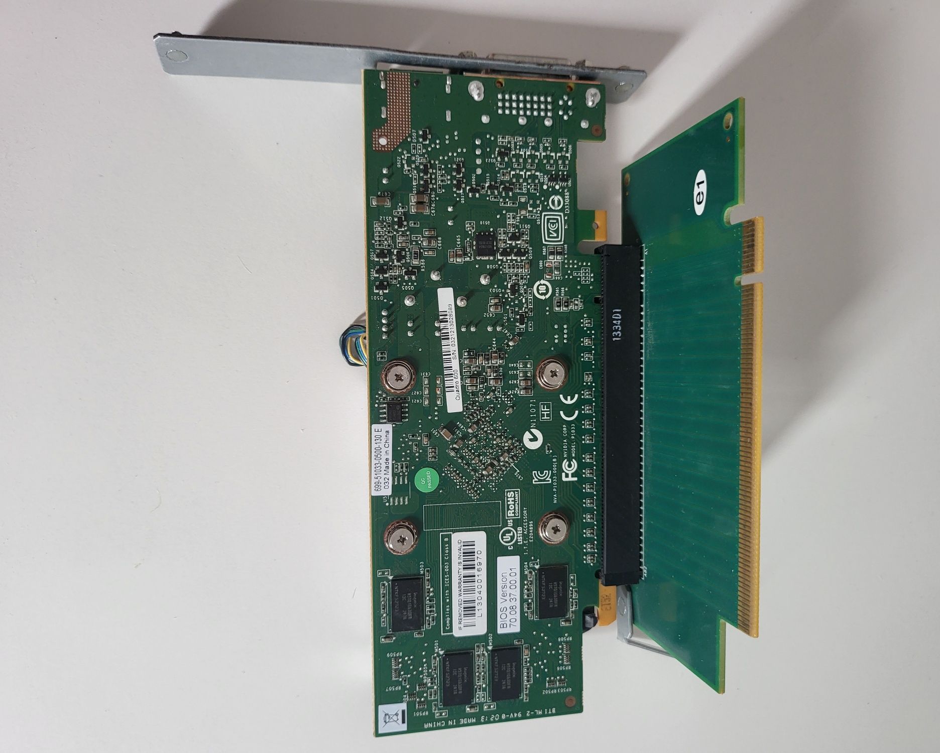 Видеокарта PCI-E NVIDIA Quadro 600 1GB GDDR3 (128bit) DVI